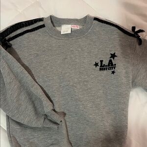 Zara Gray Kids Sweatshirt with Black Accents